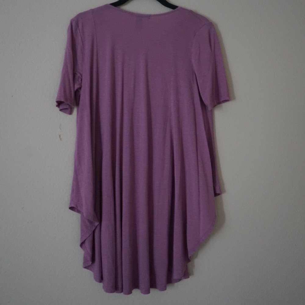 High-low purple tunic